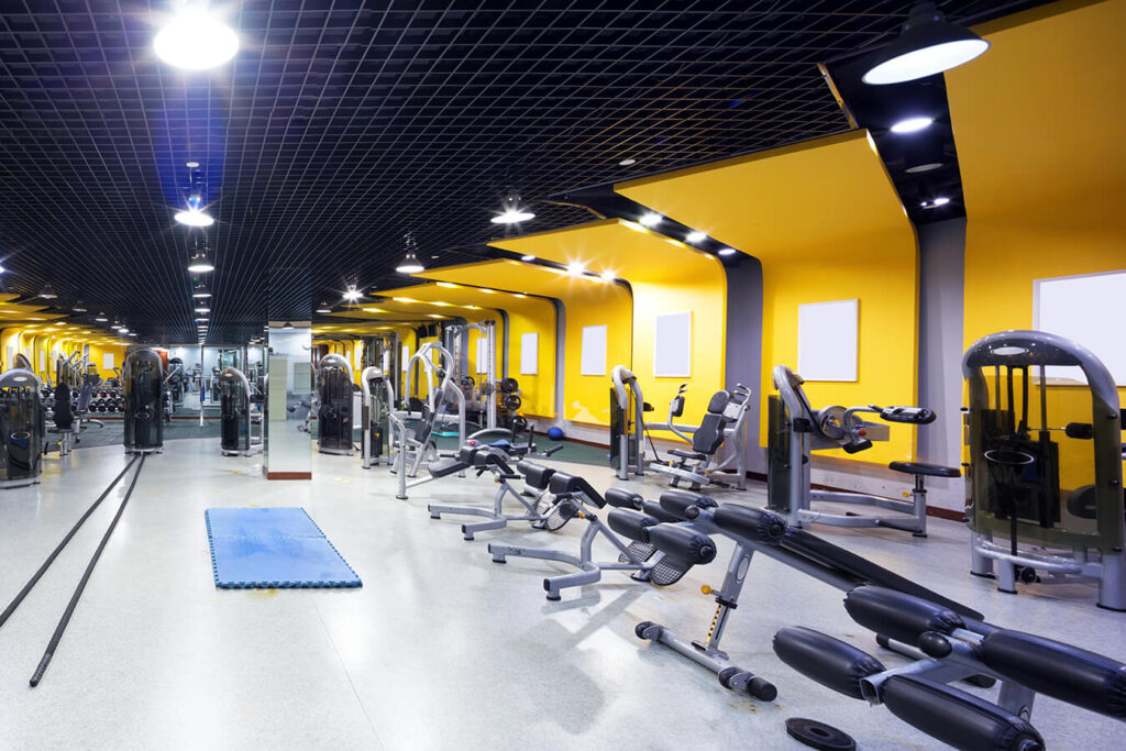 prima volta in palestra, le luci